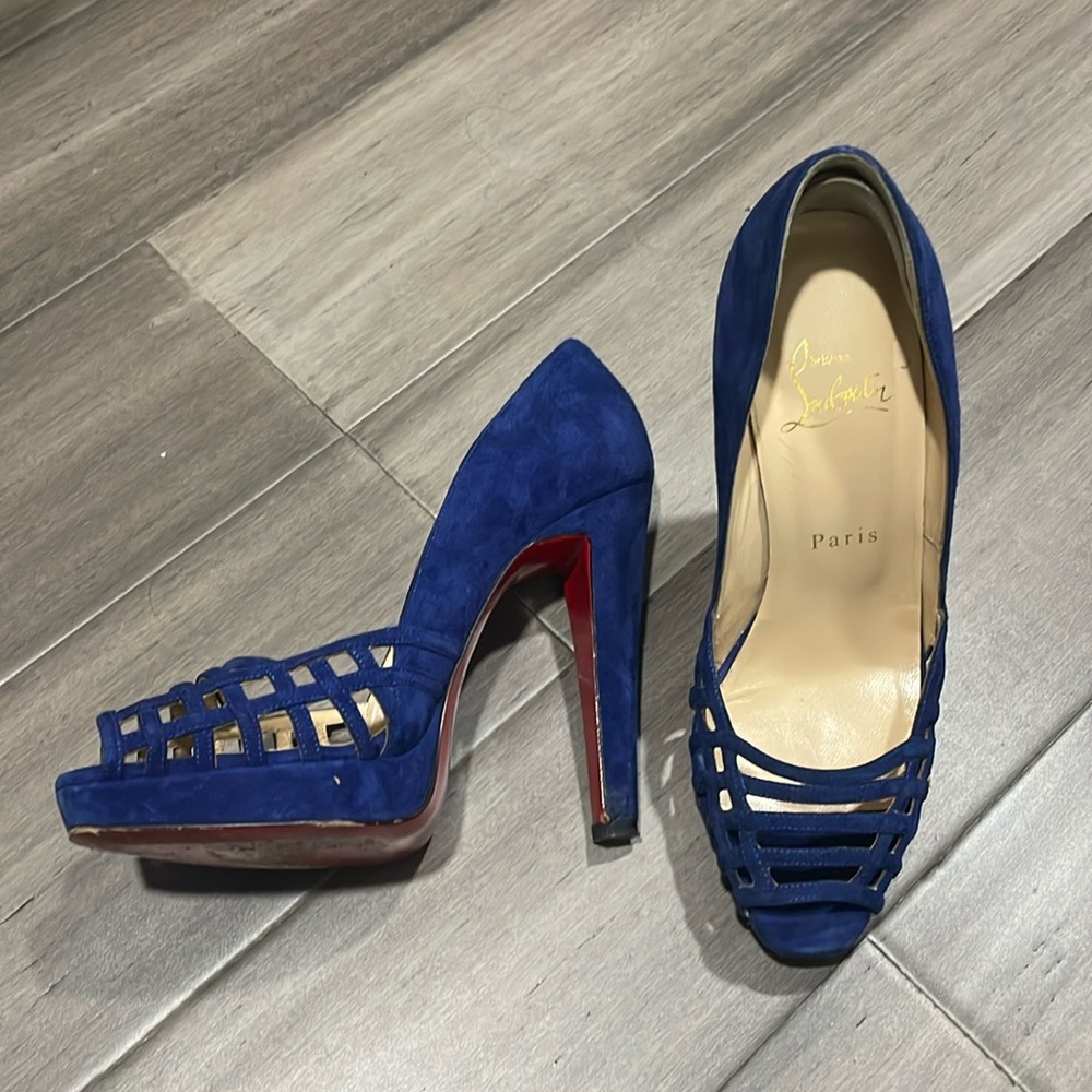 Authentic Christian Louboutin blue heels